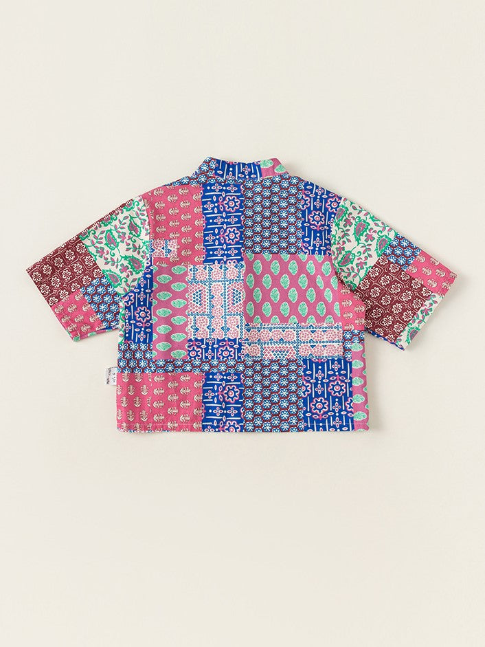 Boys Paranakan Print Cheongsam Top