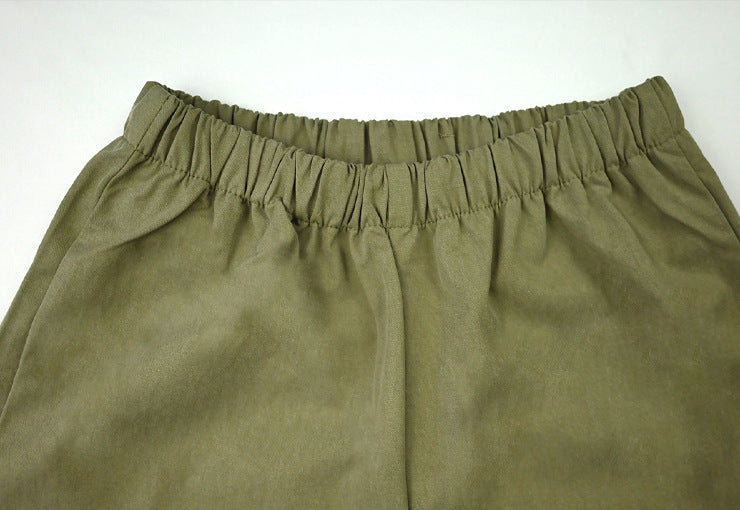 Boys Green Cheongsam Set (Top & Shorts)