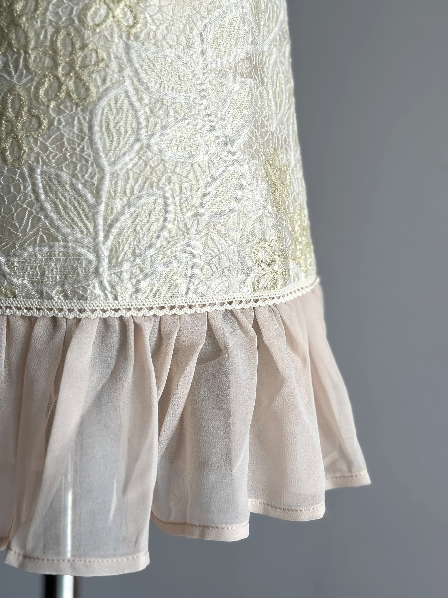Girls Gold Sleeveless Cheongsam Dress