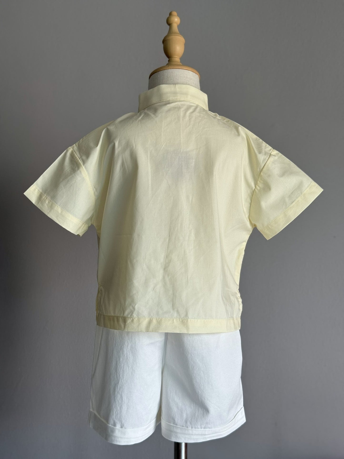 Boys Yellow Cheongsam Set (Top & Shorts)
