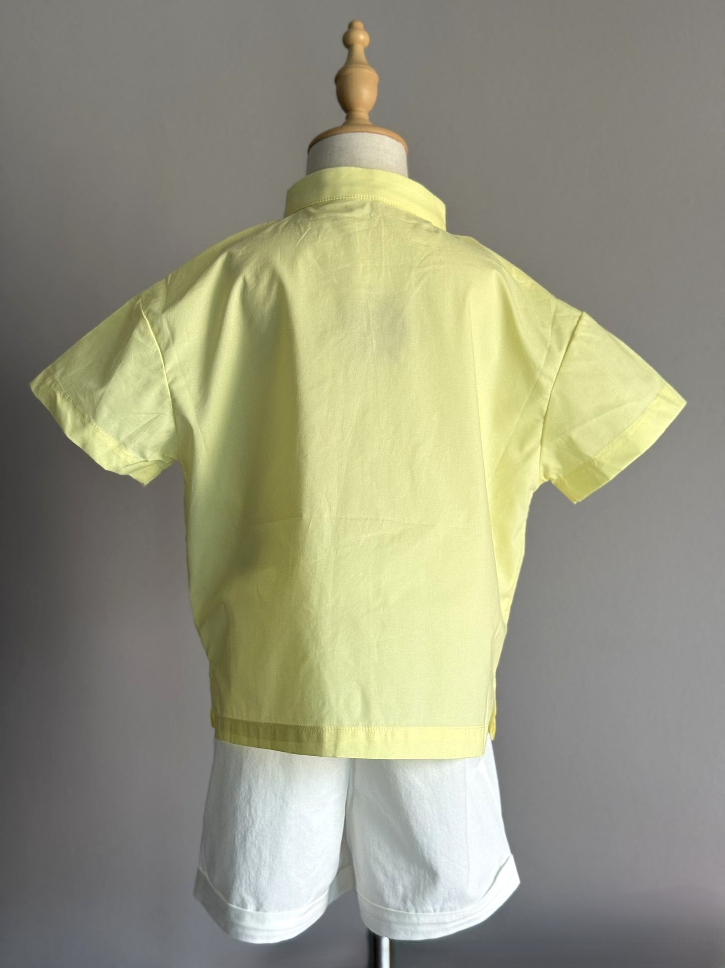 Boys Yellow Cheongsam Set (Top & Shorts)