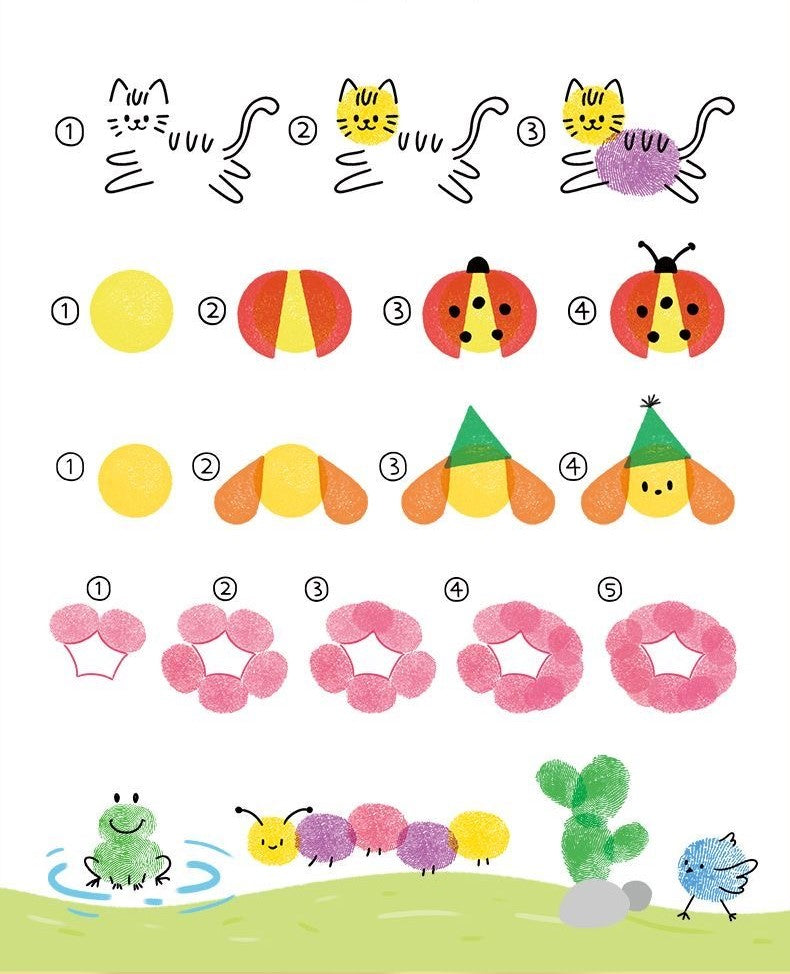 Fingerprint Stamping Art Book