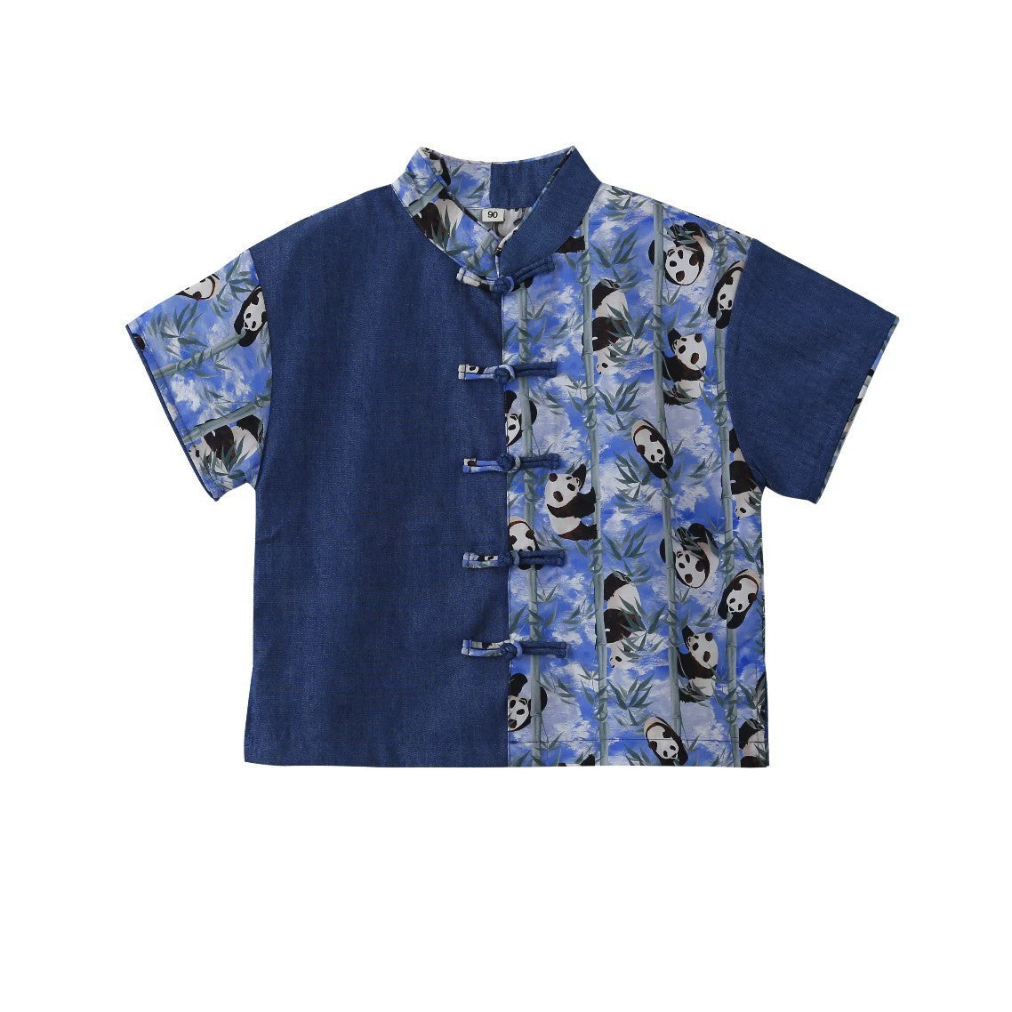 Boys Panda Cheongsam Set (Top & Shorts)
