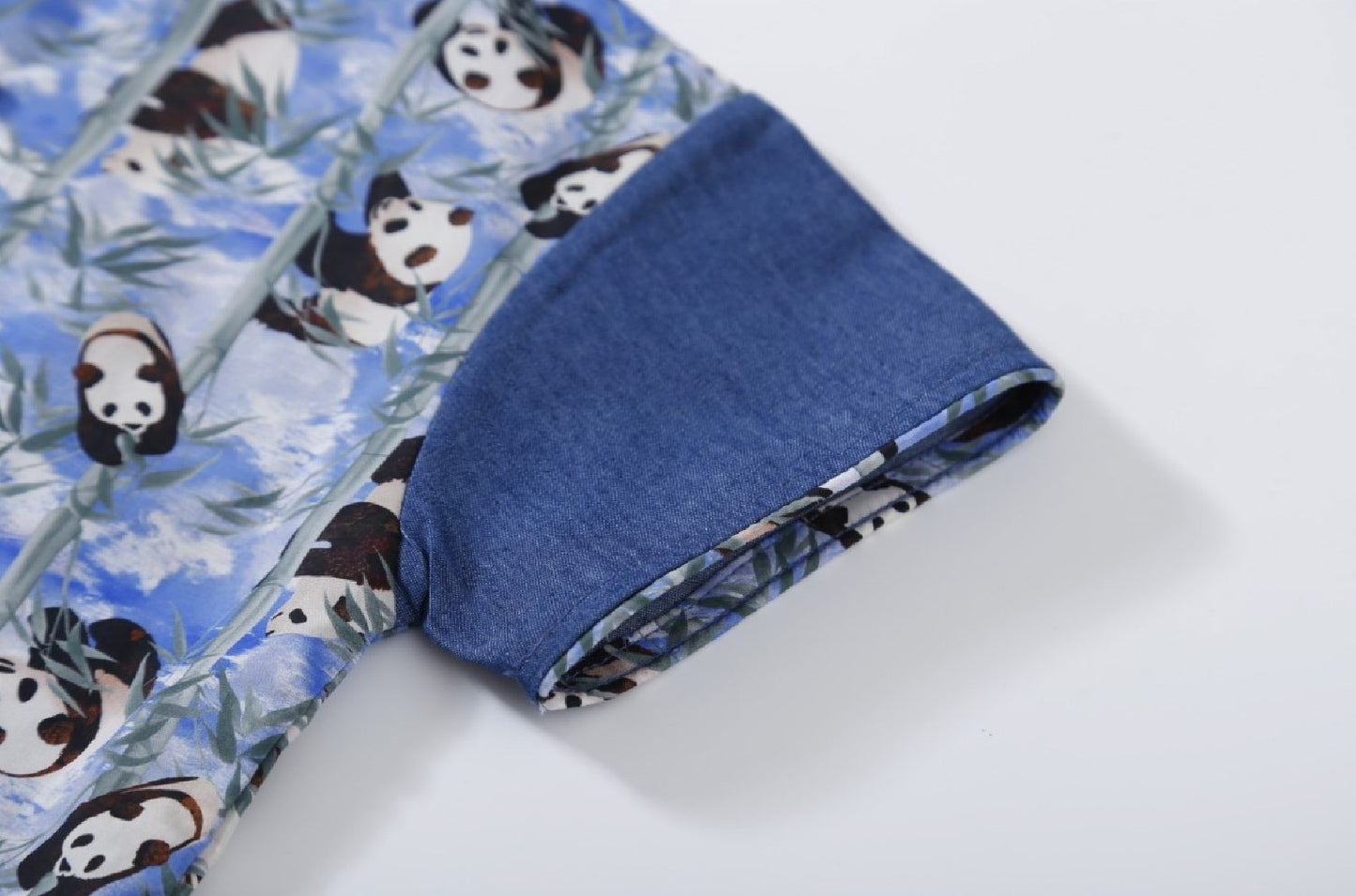 Boys Panda Cheongsam Set (Top & Shorts)