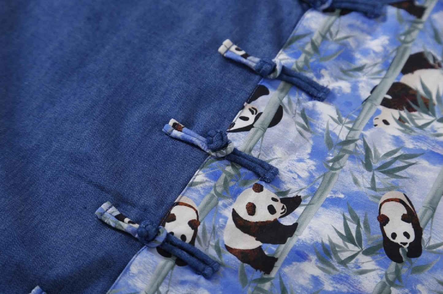 Boys Panda Cheongsam Set (Top & Shorts)