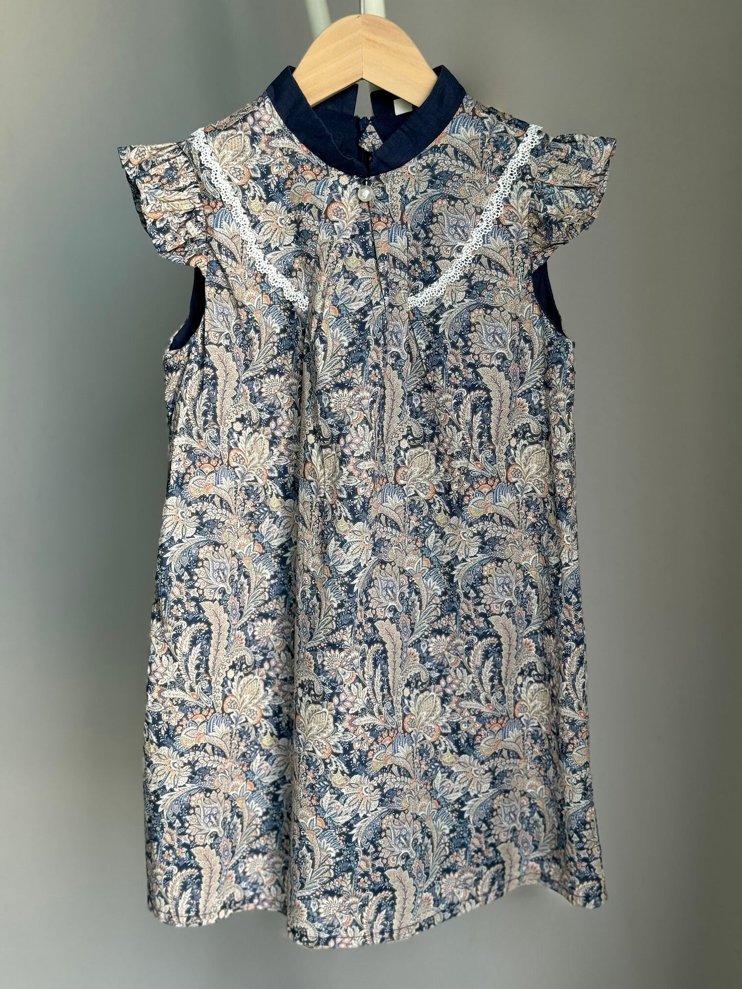 Girls Phoenix Tail Ruffle Sleeve Cheongsam Dress