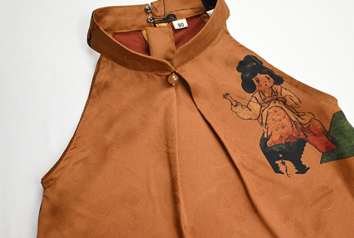 Women Tang Dynasty Halter Cheongsam