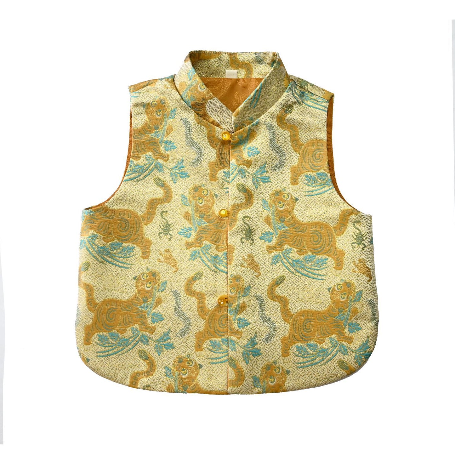 Girls Tiger Cheongsam Vest with Skirt