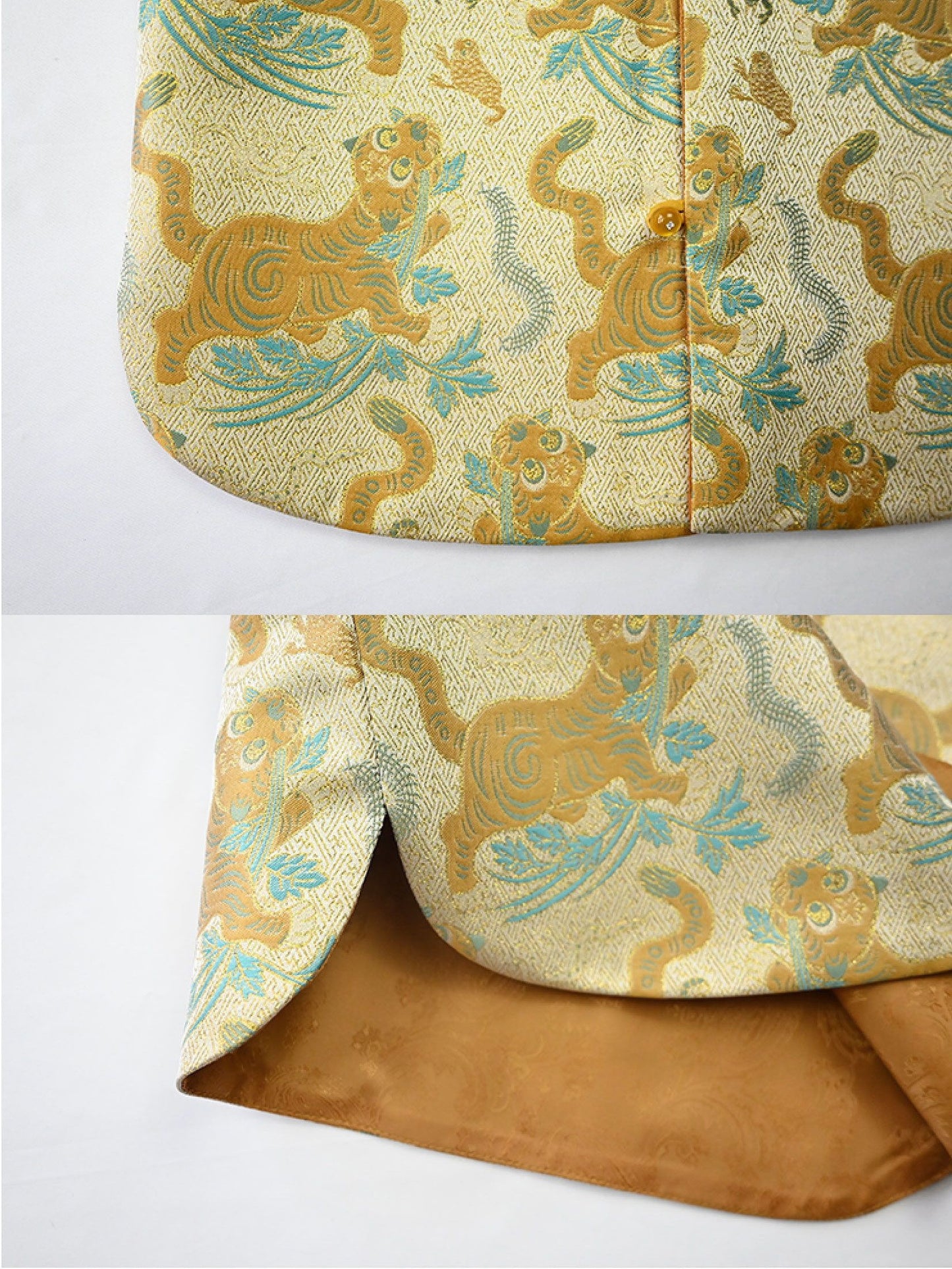 Girls Tiger Cheongsam Vest with Skirt