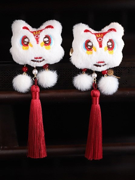 White Lion Hair Clips