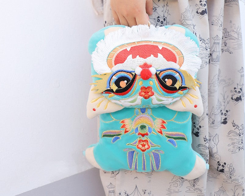 Chinese New Year 3D Embroidered Awakening Lion Bag