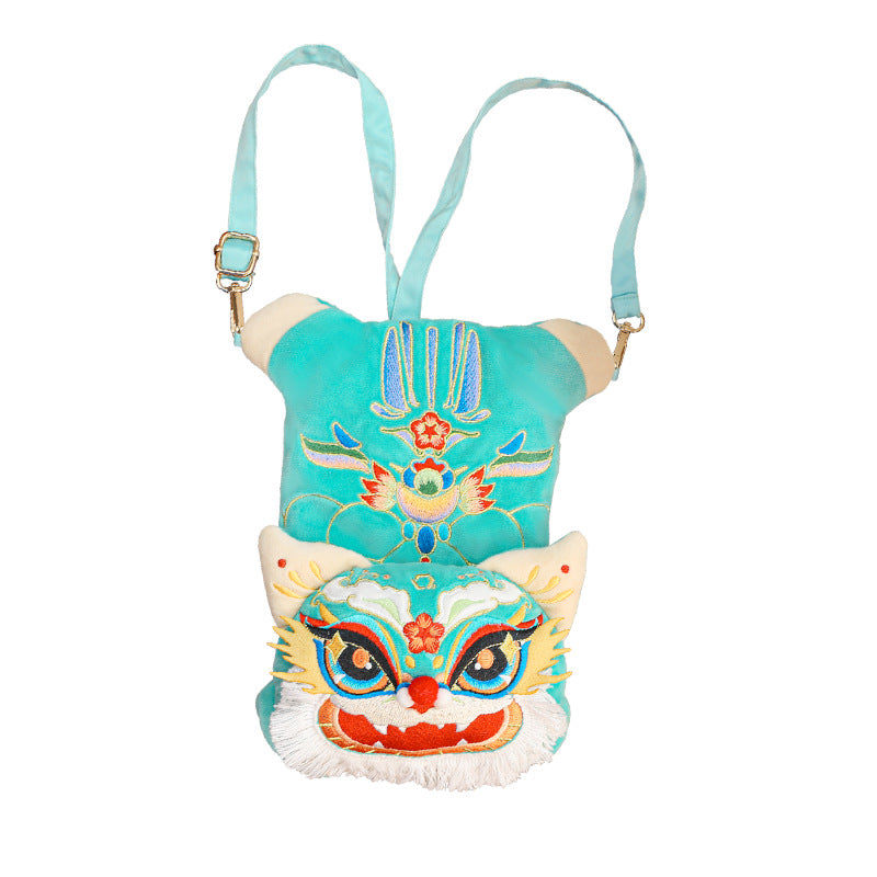 Chinese New Year 3D Embroidered Awakening Lion Bag