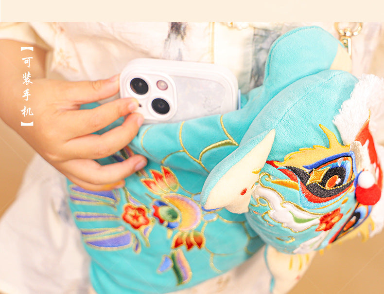 Chinese New Year 3D Embroidered Awakening Lion Bag