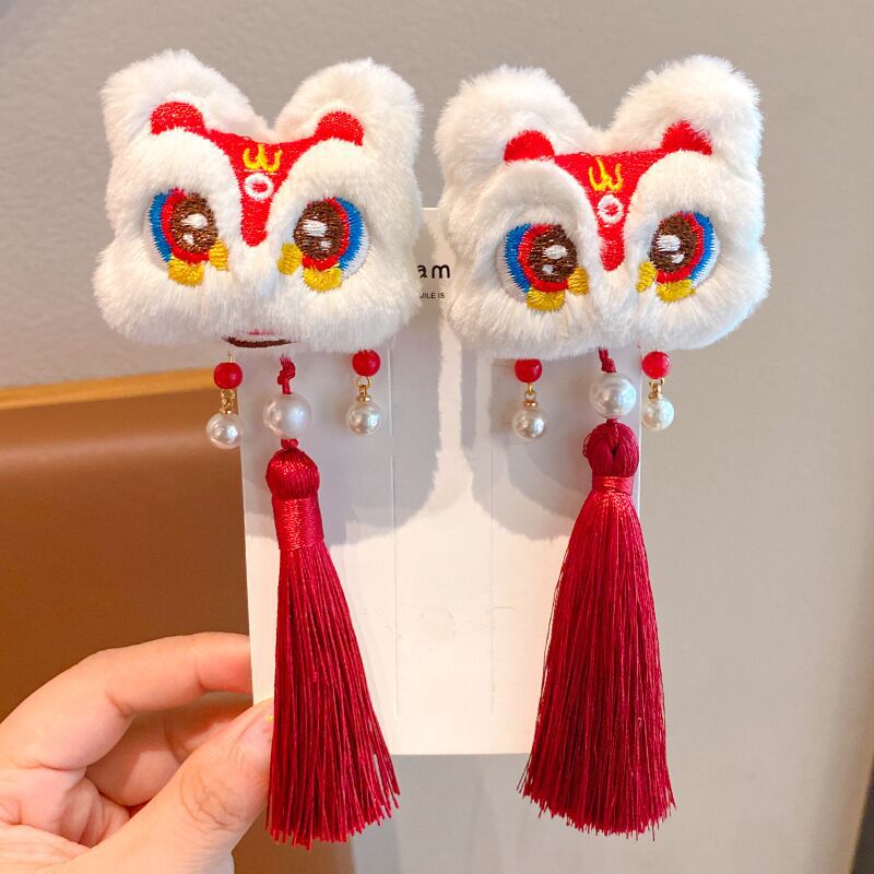 White Lion Hair Clips