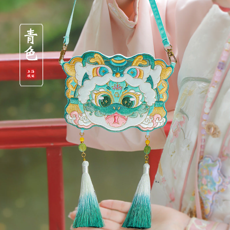 Year of Snake Embroidered Lucky Snake Crossbody Bags