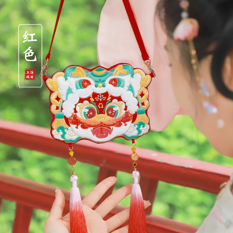 Year of Snake Embroidered Lucky Snake Crossbody Bags