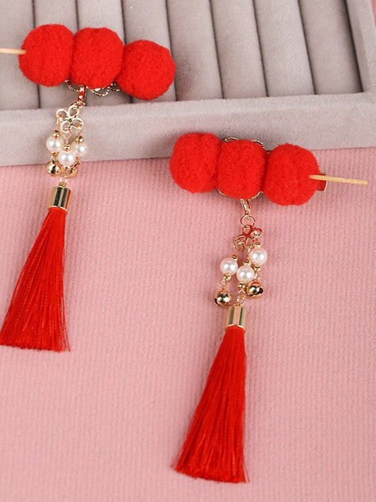 Pom-Pom Hair Clips