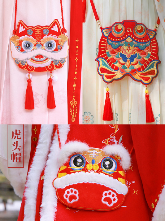 Chinese New Year Embroidered Crossbody Hanfu Bags