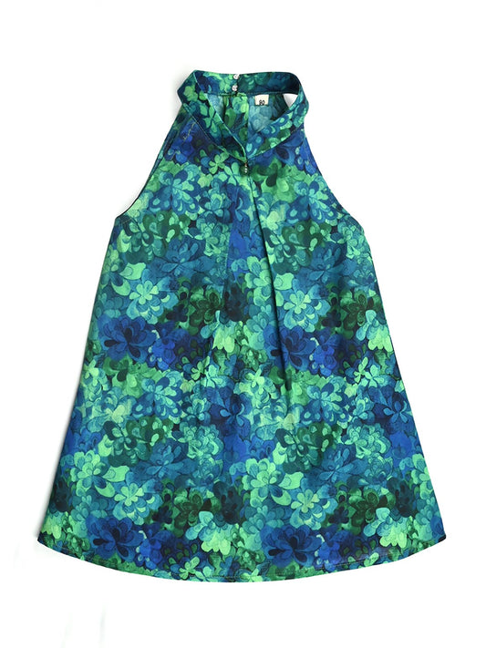 Girls Emerald Bay Halter Cheongsam Dress