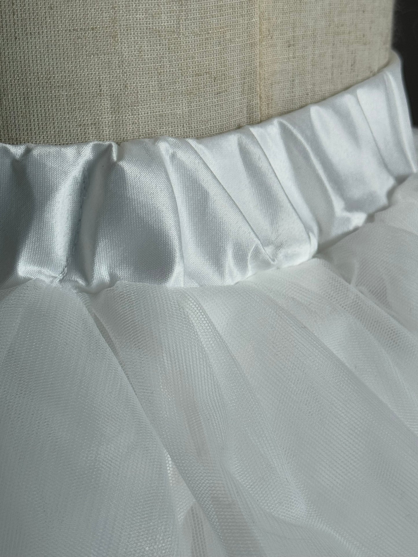 Girls White Cheongsam Top & Tulle Skirt