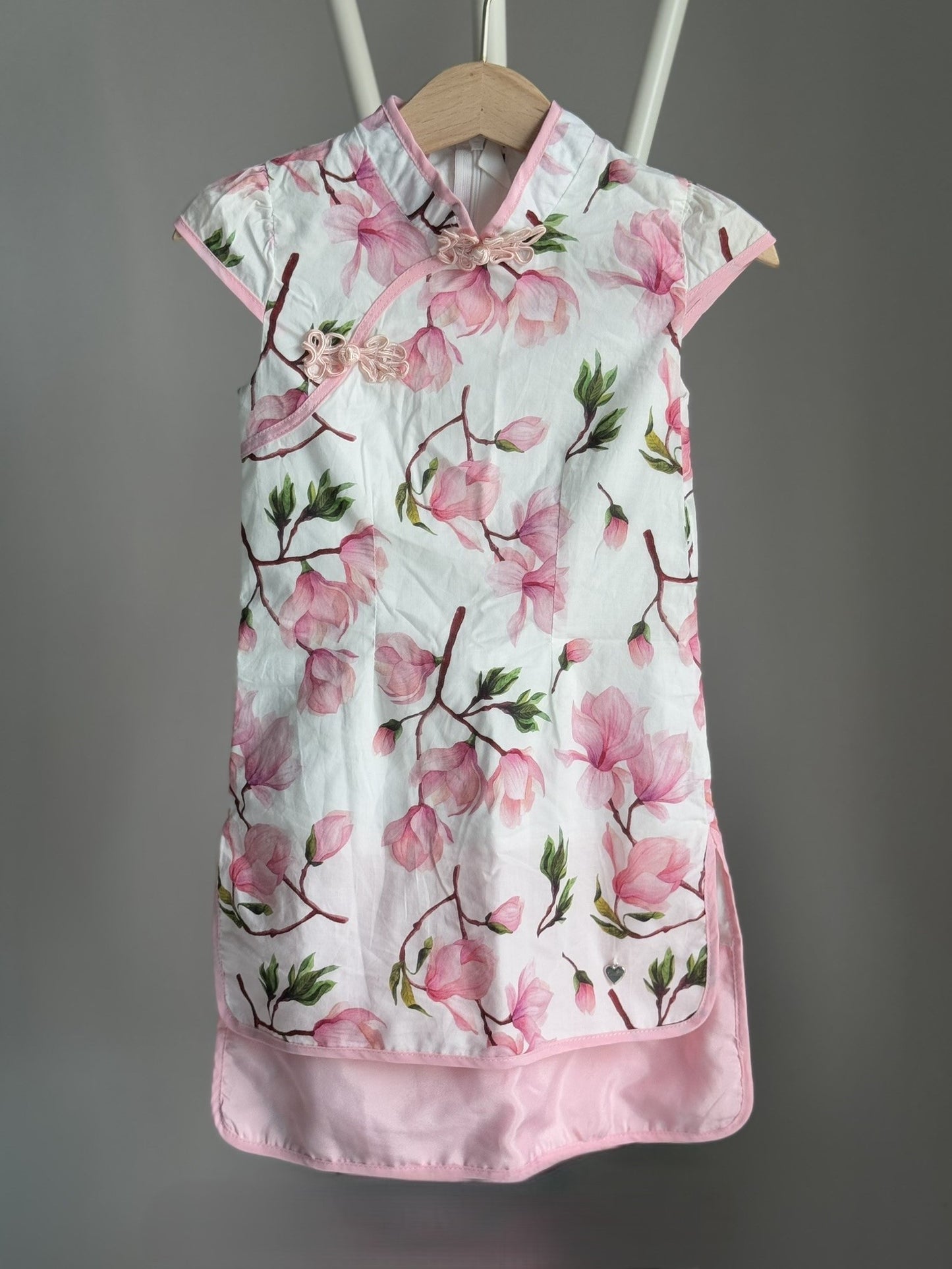 [Preloved] bloomB Pink Blossoms Cheongsam Dress (1-2yo)