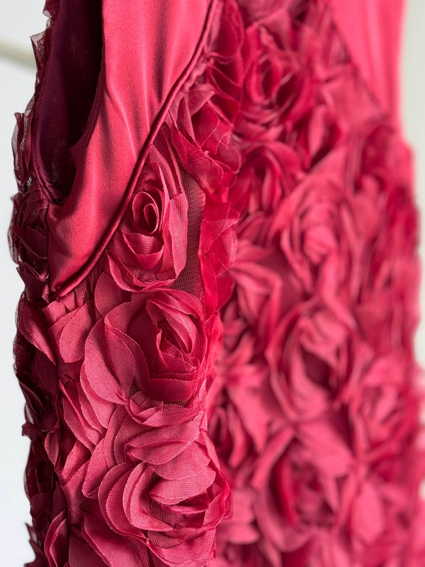Girls Red Rose Sleeveless Cheongsam Dress