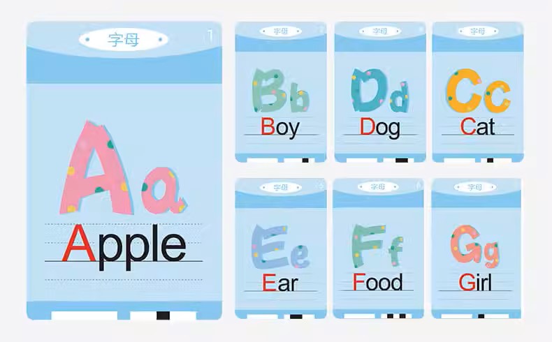 Guided Chinese Characters Card Reader with Drawing Pad