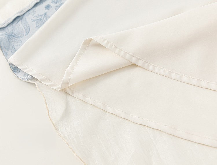 [PREORDER] Girls Light Blue Sleeveless Cheongsam Tulle Dress [NEW]