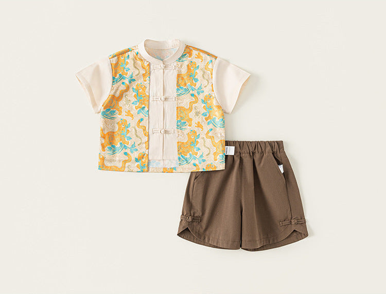 [PREORDER] Boys Tiger Cheongsam Set (Top & Shorts) [NEW]