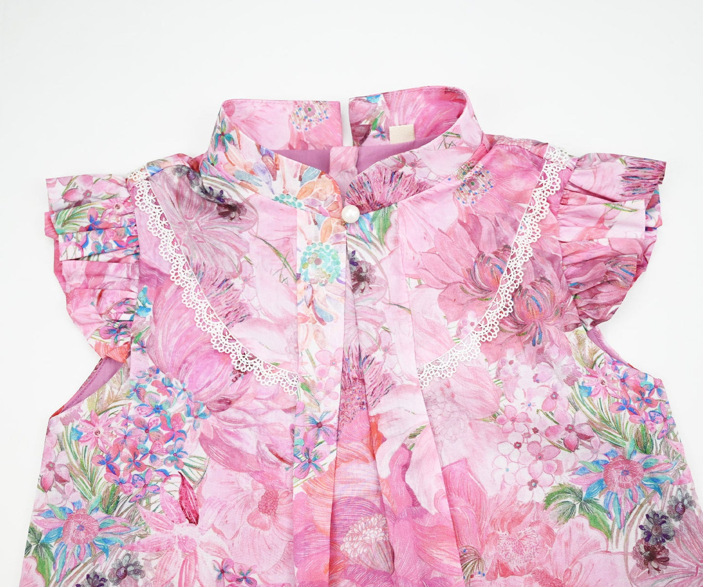 [PREORDER] Girls Pink Lady Ruffle Sleeve Cheongsam Dress [NEW]