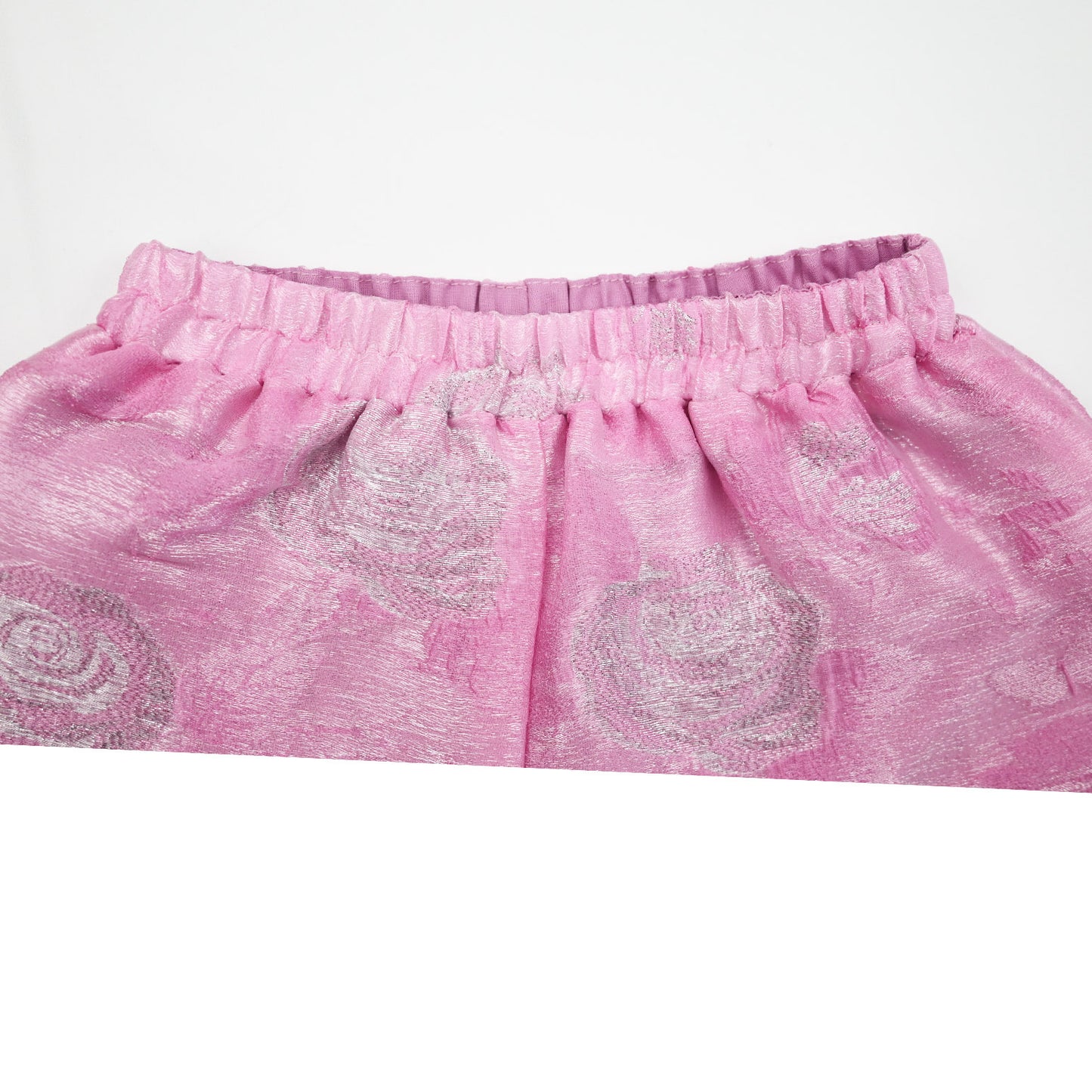 [PREORDER] Girls Silver-Thread Rose Cheongsam Vest with Shorts [NEW]