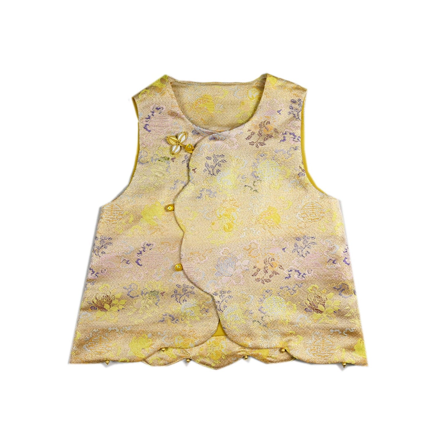 [PREORDER] Girls Gold Ancient Coin Cheongsam Vest with Skirt [NEW]
