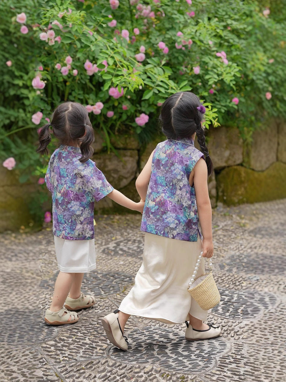 [PREORDER] Boys Purple Jade Cheongsam Set (Top & Shorts) [NEW]