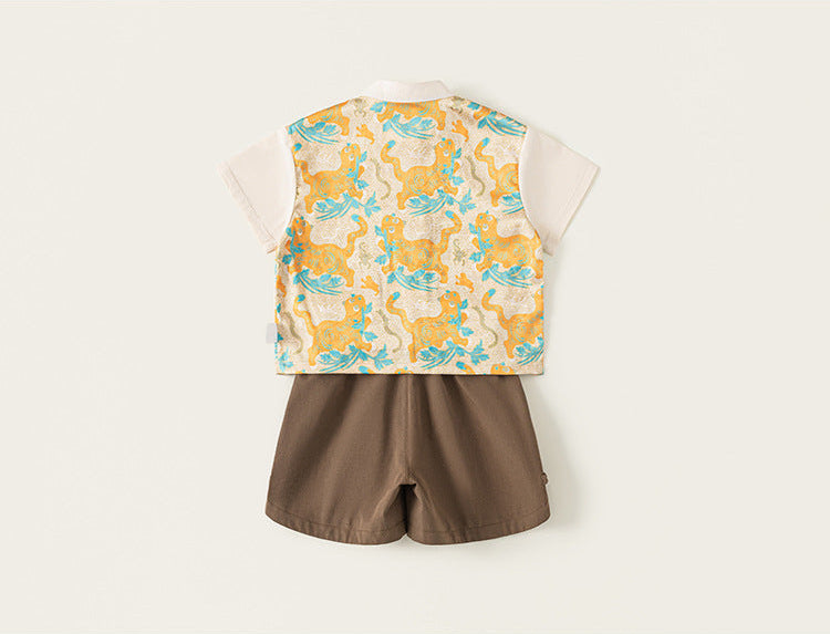 [PREORDER] Boys Tiger Cheongsam Set (Top & Shorts) [NEW]