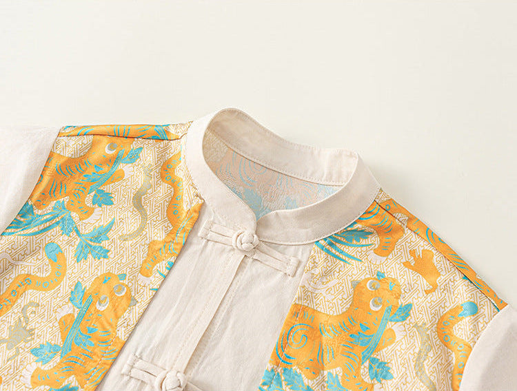 [PREORDER] Boys Tiger Cheongsam Set (Top & Shorts) [NEW]