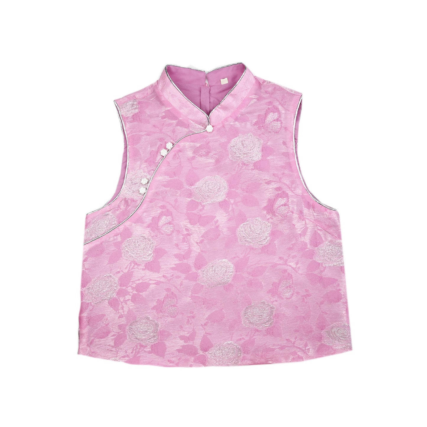 [PREORDER] Women Silver-Thread Rose Cheongsam Vest with Shorts [NEW]