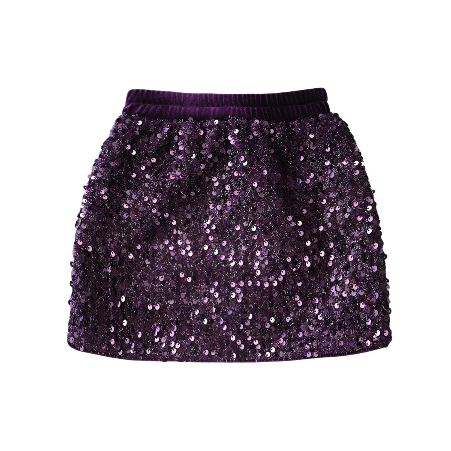 [PREORDER] Girls Soft Purple Cheongsam Vest with Sequin Skirt [NEW]