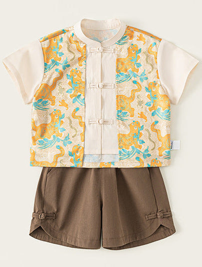 [PREORDER] Boys Tiger Cheongsam Set (Top & Shorts) [NEW]