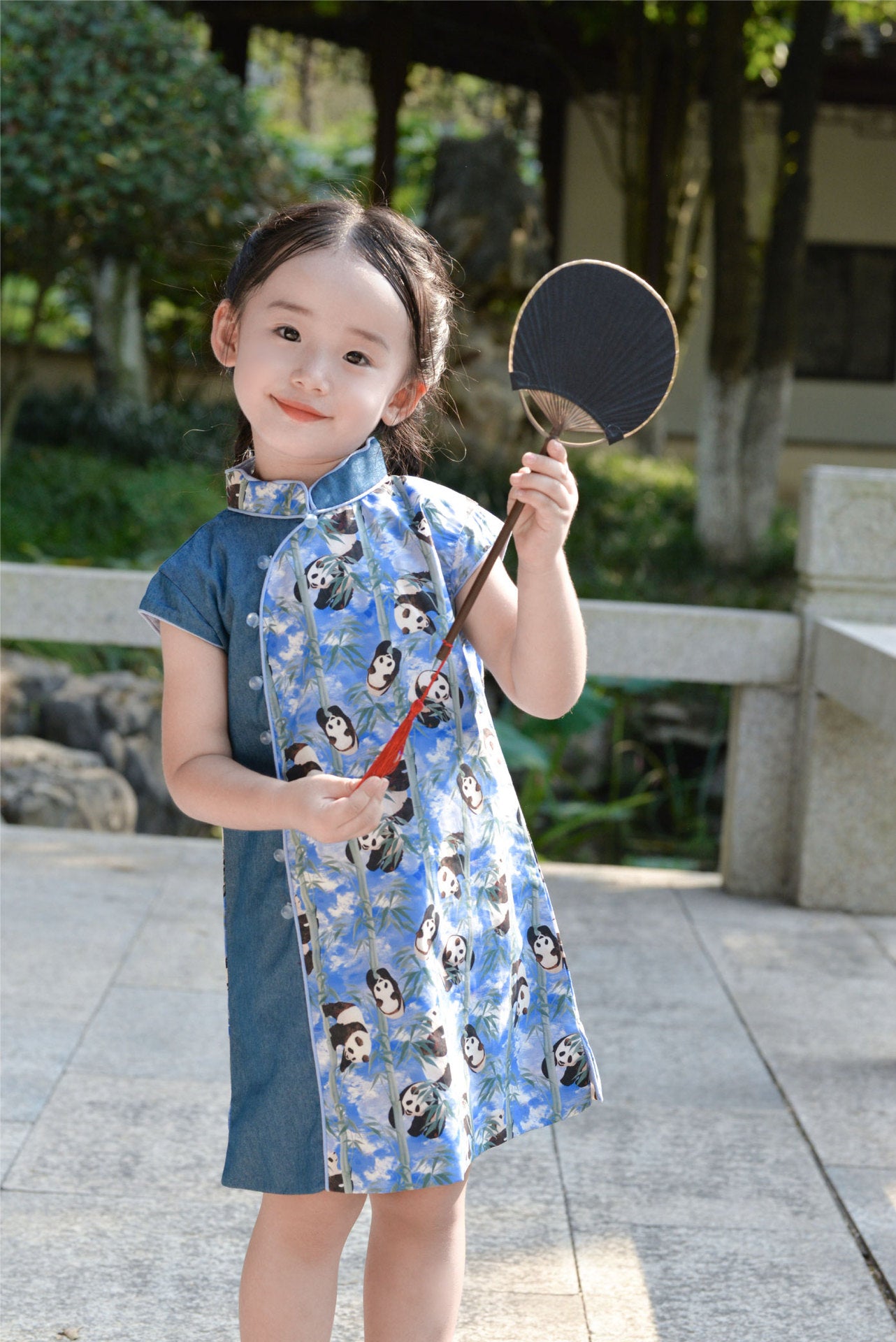 Girls Panda Cheongsam Dress