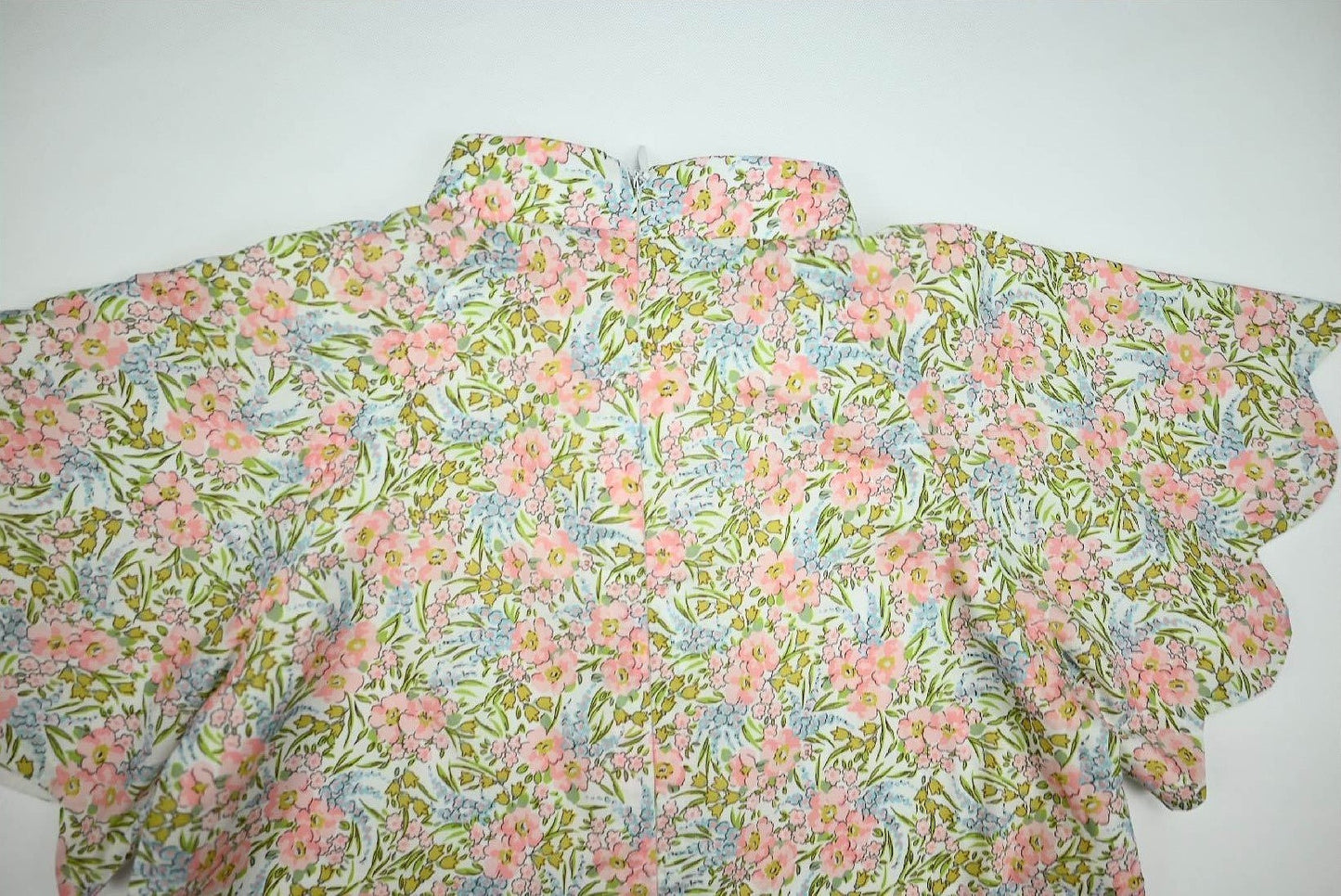 Girls Peach Blossom Butterfly Sleeve Cheongsam Dress