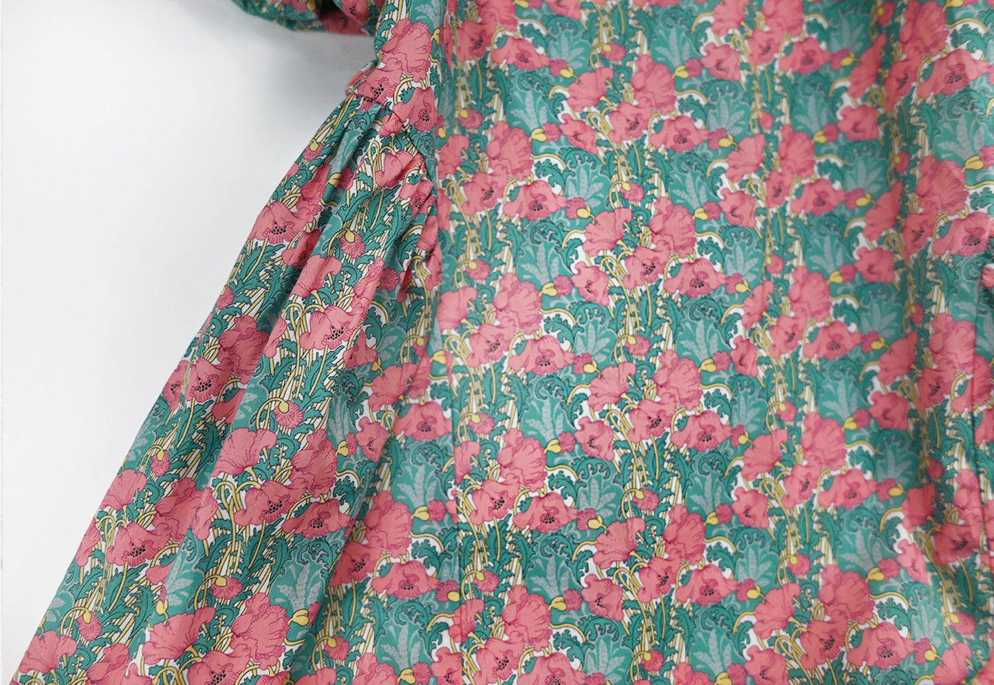 Girls Pink Tulip Puff Sleeve Cheongsam Dress