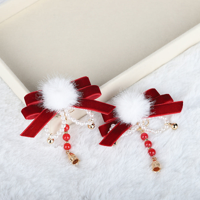 Pom-Pom Hair Clips