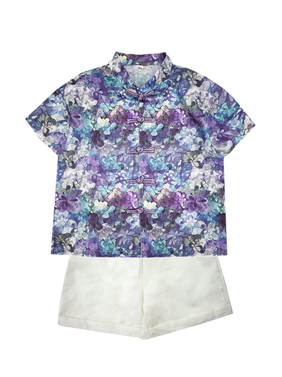 [PREORDER] Boys Purple Jade Cheongsam Set (Top & Shorts) [NEW]