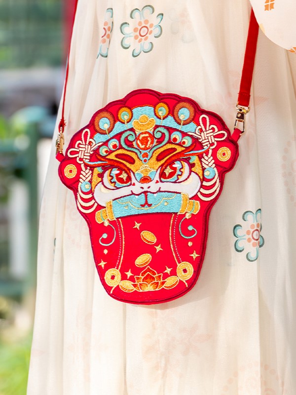 Year of Snake Embroidered Lucky Snake Crossbody Bags
